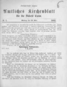 Amtliches Kirchenblatt für die Diöcese Culm. 1892.05.30 no.5