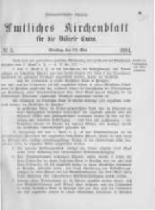 Amtliches Kirchenblatt für die Diöcese Culm. 1894.05.29 no.5