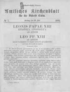 Amtliches Kirchenblatt für die Diöcese Culm. 1895.07.26 no.7