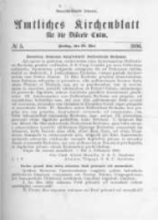 Amtliches Kirchenblatt für die Diöcese Culm. 1896.05.29 no.5