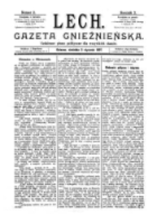 Lech. Gazeta Gnieźnieńska: codzienne pismo polityczne dla wszystkich stanów 1897.01.03 R.2 Nr2