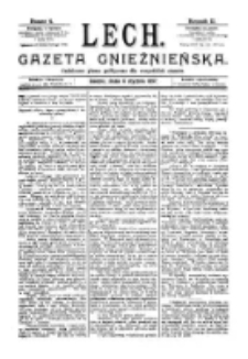 Lech. Gazeta Gnieźnieńska: codzienne pismo polityczne dla wszystkich stanów 1897.01.06 R.2 Nr4