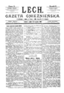 Lech. Gazeta Gnieźnieńska: codzienne pismo polityczne dla wszystkich stanów 1897.01.15 R.2 Nr11