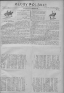 Kłosy Polskie: dodatek literacki i powieściowy do Orędownika 1913.08.31 R.5 Nr35