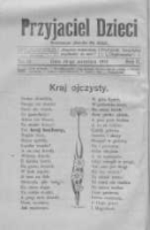 Przyjaciel Dzieci: ilustrowane pisemko dla dzieci: dodatek bezpłatny dodatek do Orędownika 1913.09.15 R.2 Nr18