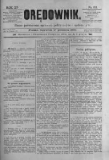 Orędownik: pismo poświęcone sprawom politycznym i spółecznym 1885.09.17 R.15 Nr211