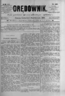 Orędownik: pismo poświęcone sprawom politycznym i sp&oacute;łecznym 1885.10.08 R.15 Nr229