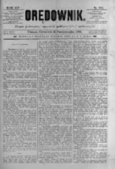 Orędownik: pismo poświęcone sprawom politycznym i spółecznym 1885.10.15 R.15 Nr235