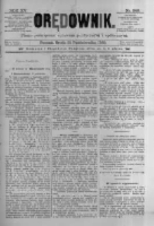 Orędownik: pismo poświęcone sprawom politycznym i spółecznym 1885.10.21 R.15 Nr240