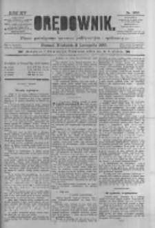 Orędownik: pismo poświęcone sprawom politycznym i spółecznym 1885.11.08 R.15 Nr256