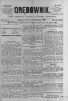 Orędownik: pismo poświęcone sprawom politycznym i spółecznym 1885.11.14 R.15 Nr261