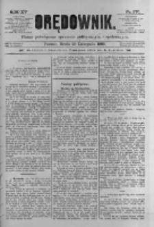 Orędownik: pismo poświęcone sprawom politycznym i spółecznym 1885.11.25 R.15 Nr270