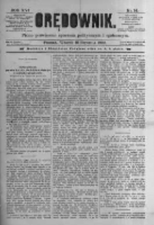 Orędownik: pismo poświęcone sprawom politycznym i spółecznym. 1886.01.19 R.16 nr14