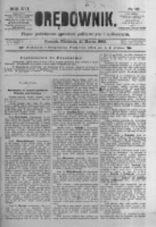 Orędownik: pismo poświęcone sprawom politycznym i spółecznym. 1886.03.21 R.16 nr66