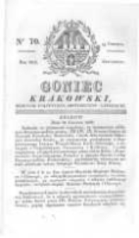 Goniec Krakowski: dziennik polityczny, historyczny i literacki. 1829.06.11 nr70