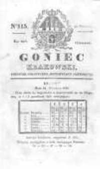 Goniec Krakowski: dziennik polityczny, historyczny i literacki. 1829.09.24 nr115