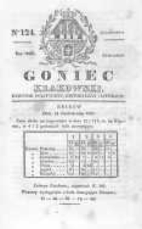 Goniec Krakowski: dziennik polityczny, historyczny i literacki. 1829.10.15 nr124