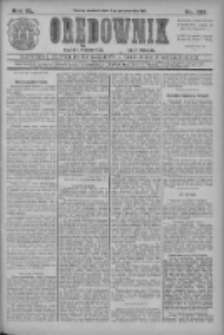 Orędownik: najstarsze ludowe pismo narodowe i katolickie w Wielkopolsce 1910.10.09 R.40 Nr232