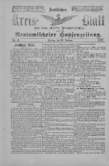 Amtliches Kreis-Blatt f&uuml;r den Kreis Neutomischel: zugleich Neutomischeler Hopfenzeitung 1897.02.19 Nr15