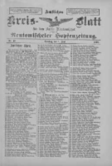 Amtliches Kreis-Blatt f&uuml;r den Kreis Neutomischel: zugleich Neutomischeler Hopfenzeitung 1897.06.01 Nr43