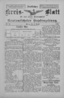 Amtliches Kreis-Blatt f&uuml;r den Kreis Neutomischel: zugleich Neutomischeler Hopfenzeitung 1897.08.13 Nr63