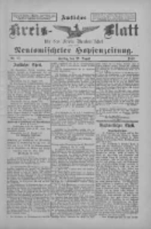 Amtliches Kreis-Blatt f&uuml;r den Kreis Neutomischel: zugleich Neutomischeler Hopfenzeitung 1897.08.27 Nr67