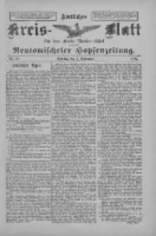 Amtliches Kreis-Blatt f&uuml;r den Kreis Neutomischel: zugleich Neutomischeler Hopfenzeitung 1897.09.07 Nr70