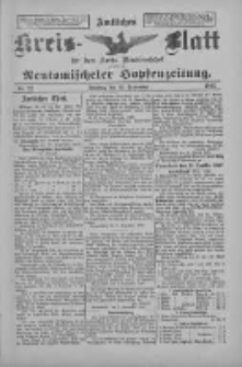 Amtliches Kreis-Blatt f&uuml;r den Kreis Neutomischel: zugleich Neutomischeler Hopfenzeitung 1897.09.14 Nr72