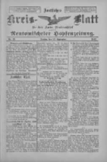 Amtliches Kreis-Blatt f&uuml;r den Kreis Neutomischel: zugleich Neutomischeler Hopfenzeitung 1897.09.17 Nr73