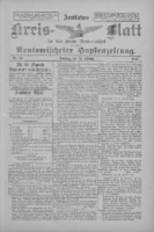 Amtliches Kreis-Blatt f&uuml;r den Kreis Neutomischel: zugleich Neutomischeler Hopfenzeitung 1897.10.26 Nr84