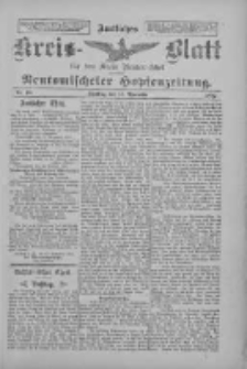 Amtliches Kreis-Blatt f&uuml;r den Kreis Neutomischel: zugleich Neutomischeler Hopfenzeitung 1897.11.16 Nr90