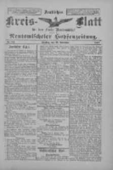 Amtliches Kreis-Blatt f&uuml;r den Kreis Neutomischel: zugleich Neutomischeler Hopfenzeitung 1897.11.23 Nr92