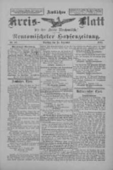 Amtliches Kreis-Blatt f&uuml;r den Kreis Neutomischel: zugleich Neutomischeler Hopfenzeitung 1897.12.14 Nr98