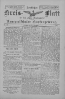 Amtliches Kreis-Blatt f&uuml;r den Kreis Neutomischel: zugleich Neutomischeler Hopfenzeitung 1897.12.17 Nr99