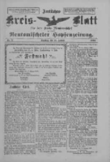 Amtliches Kreis-Blatt f&uuml;r den Kreis Neutomischel: zugleich Neutomischeler Hopfenzeitung 1898.01.18 Nr5