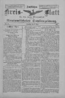 Amtliches Kreis-Blatt f&uuml;r den Kreis Neutomischel: zugleich Neutomischeler Hopfenzeitung 1898.05.03 Nr34