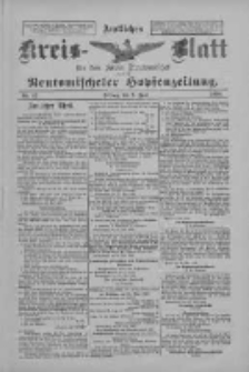 Amtliches Kreis-Blatt f&uuml;r den Kreis Neutomischel: zugleich Neutomischeler Hopfenzeitung 1898.06.03 Nr42