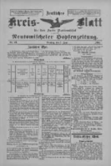 Amtliches Kreis-Blatt f&uuml;r den Kreis Neutomischel: zugleich Neutomischeler Hopfenzeitung 1898.06.07 Nr43