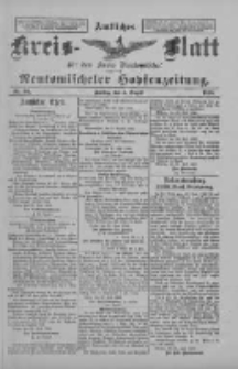 Amtliches Kreis-Blatt f&uuml;r den Kreis Neutomischel: zugleich Neutomischeler Hopfenzeitung 1898.08.05 Nr60