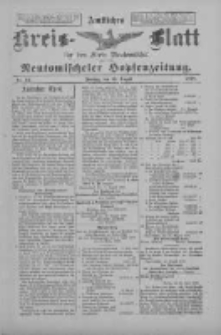 Amtliches Kreis-Blatt f&uuml;r den Kreis Neutomischel: zugleich Neutomischeler Hopfenzeitung 1898.08.19 Nr64