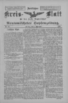 Amtliches Kreis-Blatt f&uuml;r den Kreis Neutomischel: zugleich Neutomischeler Hopfenzeitung 1898.09.06 Nr69