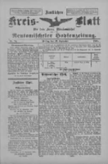 Amtliches Kreis-Blatt f&uuml;r den Kreis Neutomischel: zugleich Neutomischeler Hopfenzeitung 1898.09.23 Nr74