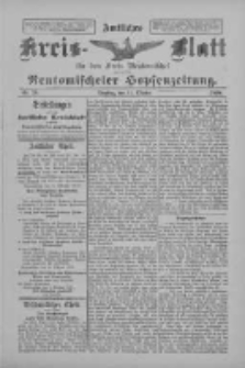Amtliches Kreis-Blatt f&uuml;r den Kreis Neutomischel: zugleich Neutomischeler Hopfenzeitung 1898.10.11 Nr79