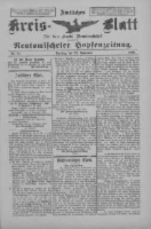 Amtliches Kreis-Blatt f&uuml;r den Kreis Neutomischel: zugleich Neutomischeler Hopfenzeitung 1898.11.22 Nr91