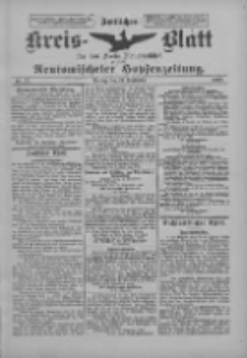 Amtliches Kreis-Blatt für den Kreis Neutomischel: zugleich Neutomischeler Hopfenzeitung 1899.09.15 Nr72