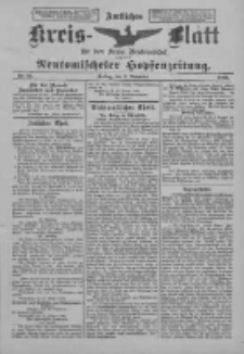 Amtliches Kreis-Blatt f&uuml;r den Kreis Neutomischel: zugleich Neutomischeler Hopfenzeitung 1899.11.03 Nr86
