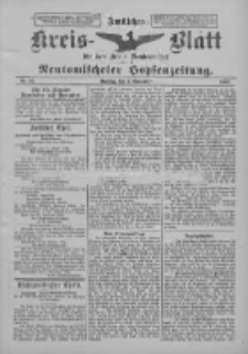 Amtliches Kreis-Blatt f&uuml;r den Kreis Neutomischel: zugleich Neutomischeler Hopfenzeitung 1899.11.07 Nr87