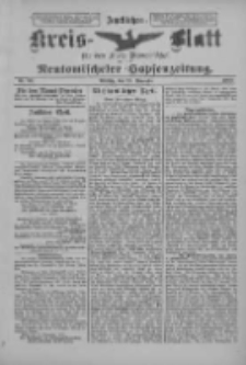 Amtliches Kreis-Blatt f&uuml;r den Kreis Neutomischel: zugleich Neutomischeler Hopfenzeitung 1899.11.28 Nr93