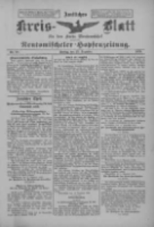 Amtliches Kreis-Blatt f&uuml;r den Kreis Neutomischel: zugleich Neutomischeler Hopfenzeitung 1899.12.15 Nr98