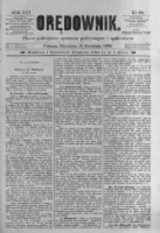 Orędownik: pismo poświęcone sprawom politycznym i spółecznym. 1886.04.18 R.16 nr89